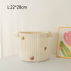 기저귀가방 기저귀가방백팩 INS 귀여운 곰 자수 아기 가방 기저귀 캐디 카트 보관 미라 출산 신생아 장난감 정리함, [04] Bears Large