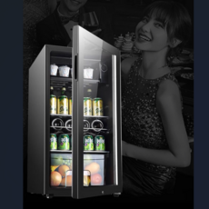가정용 쇼케이스 미니 술장고 음료 와인 홈바 사무실 탕비실 소형 오픈 음료수 술 냉장고, 90L(BC-90T)