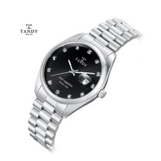 탠디 TANDY 사파이어 메탈시계 TS302 블랙 남자 손목시계