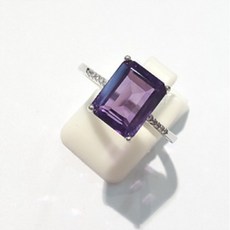 자수정원석반지