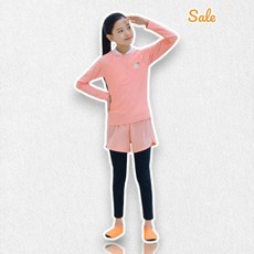 국내매장 TOPTEN 탑텐 KIDS 여아 밸런스 반집업 래쉬가드 셋업_MKE5IP2401