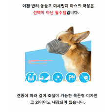 강아지 마스크 입마개 미세먼지 소형견 중형견 3개입, S