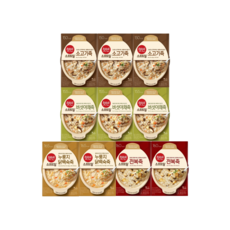 햇반 소프트밀280g 소고기죽3 + 버섯야채죽3 + 전복죽2 + 누룽지닭백숙죽2, 280g, 1세트