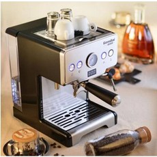 CRM3605 커피머신 GEMILAI 가정용 커피 이탈리아 15 펌프 스팀 블랙 에스프레스 밀크 포아모