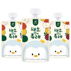 리틀스푼 채소인더퓨레, 혼합맛(사과/단호박/비트), 3개, 100g