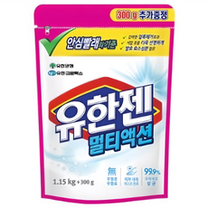유한젠 멀티액션 분말세제 리필, 1.45kg, 2개