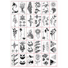 PokermsHENNA紋身貼紙 迷你 30種組, 1套, F型