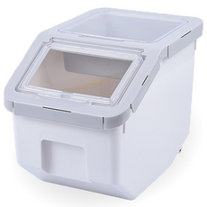 PETRIUM 雙密封寵物食品儲物箱 S號, 灰色, 21L