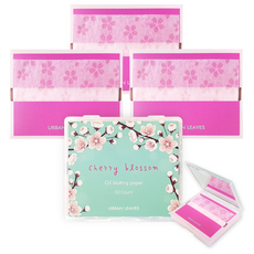 URBAN LEAVES 吸油面紙 櫻花 50入+鏡盒+補充包 150入, 1套