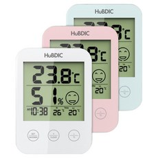 HuBDIC 數顯壁掛式立式溫濕度計（白粉薄荷）HT-3, 1入, 薄荷綠