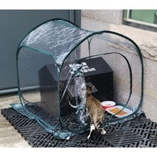 길고양이집 길냥이 급식소 겨울집 야외 실외 방수 방풍 비닐 텐트 하우스, 1개