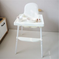 Lavi bebe 高度可調幼兒餐桌高腳椅+托盤+腳踏板組, 混色