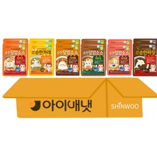 아이배냇 유아용 베베 순한 덮밥 소스 6종 짜장2+카레2+새우달걀2+소불고기2+차돌된장2+간장찜닭2, 50g, 12개
