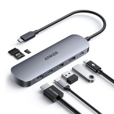 앤커 USB-C 7-in-1 4K HDMI 허브 A83D2, 1개, 실버