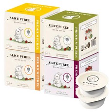 앨리스 과일 퓨레 4박스 골라담기, 100g, 8개, 혼합맛(고구마1박스/단호박1박스/당근1박스/자두1박스)