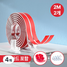 살림온 잘라쓰는 투명 모서리 보호대 강력 부착, 4개