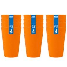 코멕스 파티컵(대-4P) 오렌지 3개 SET, 220ml, 220ml, 3