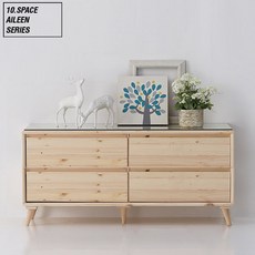 10SPACE 쿠에일린 원목 1200 2단 서랍장 (3단 볼레일) AL007