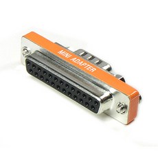 컴스 D-SUB VGA RGB 15핀 구형 모니터 연결 케이블 젠더, 21.D-SUB 젠더(25/9핀)F/M 미니타입 G0306, 1set