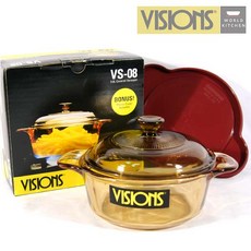 VISIONS 비젼냄비 내열유리냄비 양수 직화냄비, 선택01-비젼냄비(0.8L양수), 1개