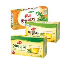 동서 현미녹차100T+둥글레차100T+메밀차100T 1.5ml, 100개, 3박스