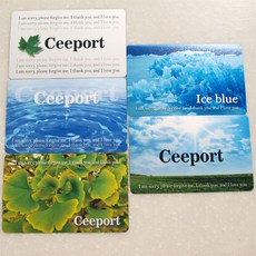 호오포노포노 플라스틱 정화카드 치포트 Ceeport hooponopono 아이스블루, C. 빙하 ICE BLUE 정화카드