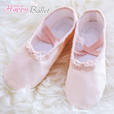 해피발레 여아용 천 발레슈즈 묶는형