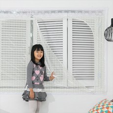다샵 창문용 지퍼식 방풍비닐 3중 에어캡, 1개