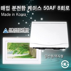 서울산전 노출형 분전함 모음 30AF 50AF 배선 누전 차단기 매입 두꺼비집, [선택20-2] 매입 분전함 커버 50AF 8회로(액자형)