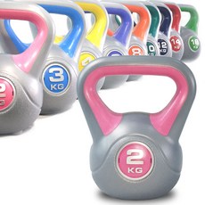 프로모릭스 컬러 스윙 케틀벨, 스타일리쉬 케틀벨 2kg, 분홍+회색