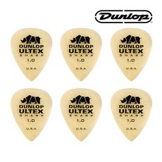 지엠뮤직_세트(6개) 던롭피크 433R1.0 ULTEX 1.0mm Sharp Dunlop Pick (No.136 세트), 단품