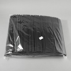 [유즈팩] 자바라 벌크포장 빨대 350개 검정 7mm x 21cm