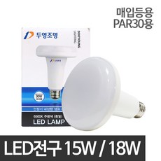 두영 LED매입등 다운라이트 PAR30 대체용 LED전구 15W 18W, R95 15W 주광색, 1개