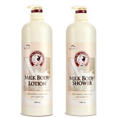 꽃을든남자 우유 바디워시+바디로션 1000ml+1000ml, 1L, 2개