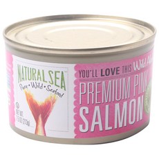 Natural Sea 프리미엄 핑크 살몬 솔티드, 213g, 1개