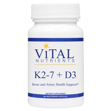 바이탈뉴트리언츠 K2-7 + D3 본 베지테리안 캡슐, 60개입, 1개, 60정