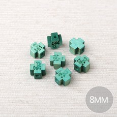 비즈아이 우드묵주십자가(Px십자가) 8mm(내경1.5mm)_민트 [1개] 우드팔찌재료