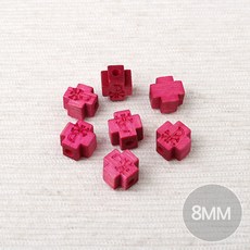비즈아이 우드묵주십자가(Px십자가) 8mm(내경1.5mm)_핑크 [1개] 우드팔찌재료