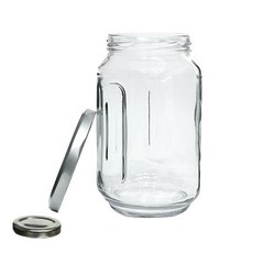 국산 밀폐유리병, 1000g 유자 실버