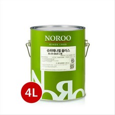 노루페인트 목재 철재용 유성페인트 슈퍼에나멜 플러스 적색 유광 4L