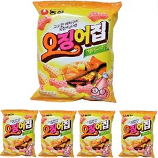 농심 오징어집 버터구이맛, 83g, 5개