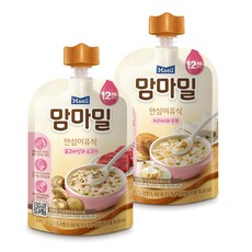 맘마밀 안심이유식 12개월 5팩+5팩혼합구성(무료배송) 이유식, 100g, 10개, 가리비와 두부 5팩+표고버섯과 소고기 5팩