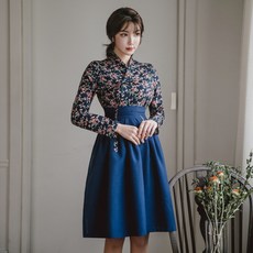 글월 네이비 허리치마