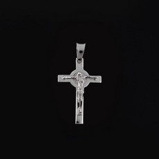 가톨릭성물방 은 분도패 십자가 - 소 (이태리)