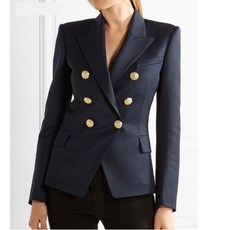 진네이비 남색 헐리우드자켓 고준희 한예슬자켓 네이비 6개 단추 블레이저 여성 2020신상 정장자켓 발망스타일 블레이져