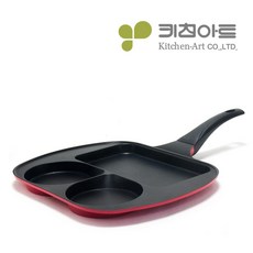 키친아트 에그 3구 멀티프라이팬, 31cm, 1개 가로 31cm x 세로 25.9cm x 높이 2.2cm, 1개