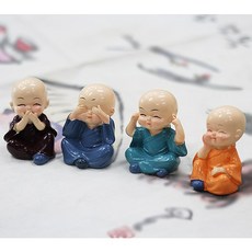 동자승인형 4종 세트 (소) - 동자인형 불교캐릭터상품