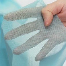 패브릭샵 톡톡한 스판망사원단 13컬러, 스카이