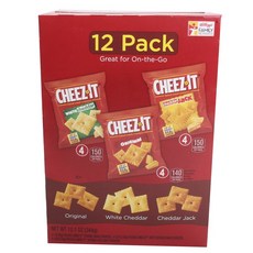 Cheez-It 베이크드 스낵 크래커 그레이트 포 온-더-고 3종 세트, 344g, 1개