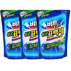 비트 O2 살균 표백제 분말형, 1.5kg, 3개